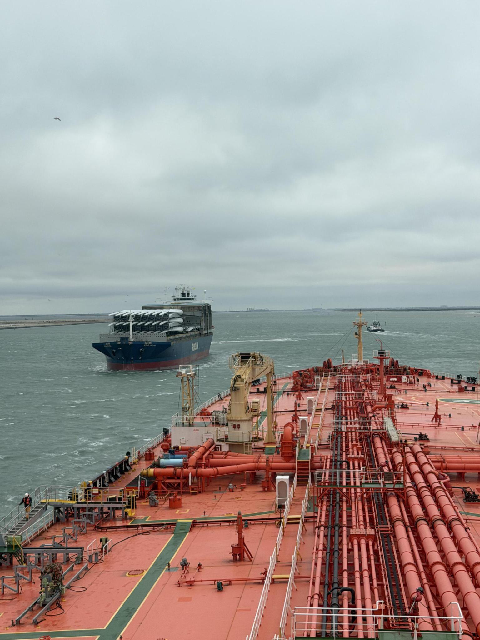 View from a ship in the ship channel